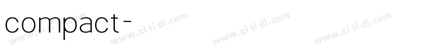 compact字体转换