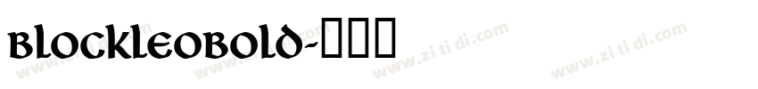 BlockLeoBold字体转换