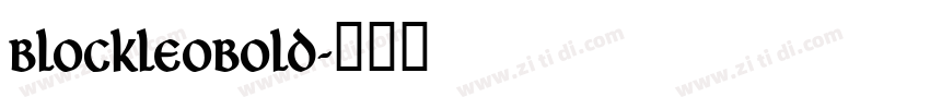 BlockLeoBold字体转换