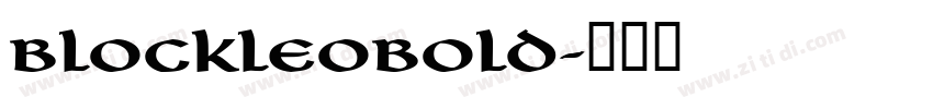 BlockLeoBold字体转换