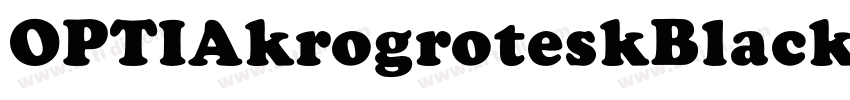 OPTIAkrogroteskBlack字体转换