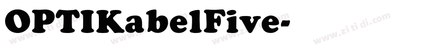 OPTIKabelFive字体转换