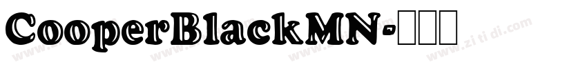 CooperBlackMN字体转换