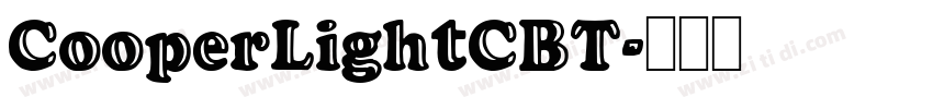 CooperLightCBT字体转换