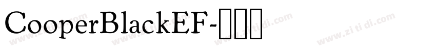 CooperBlackEF字体转换
