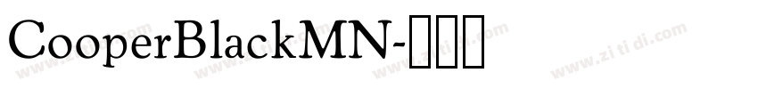 CooperBlackMN字体转换
