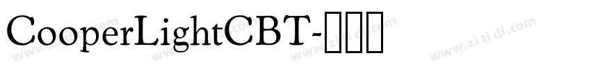 CooperLightCBT字体转换