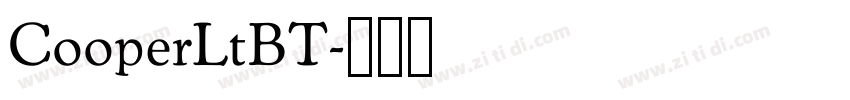 CooperLtBT字体转换