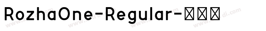 RozhaOne-Regular字体转换