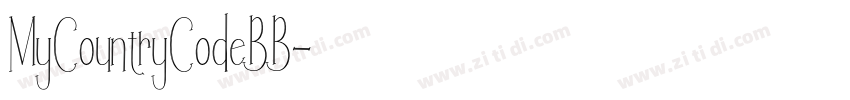 MyCountryCodeBB字体转换