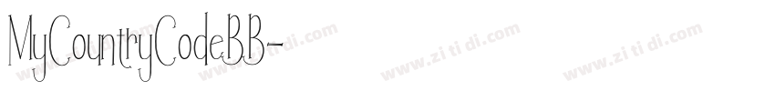 MyCountryCodeBB字体转换