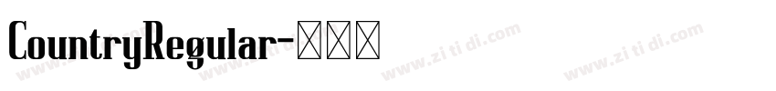 CountryRegular字体转换