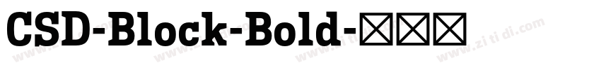 CSD-Block-Bold字体转换