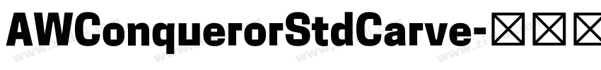 AWConquerorStdCarve字体转换