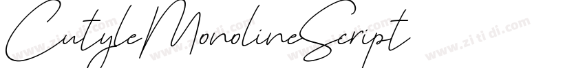CutyleMonolineScript字体转换