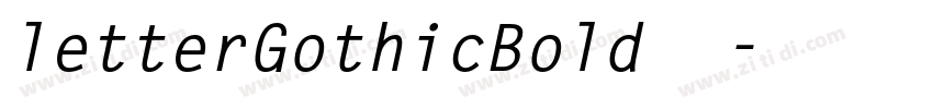 letterGothicBold字体字体转换