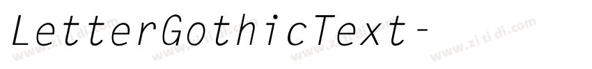 LetterGothicText字体转换 LetterGothicText字体转换