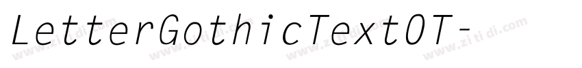 LetterGothicTextOT字体转换