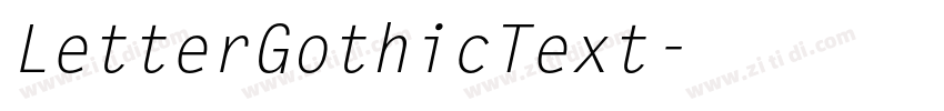 LetterGothicText字体转换