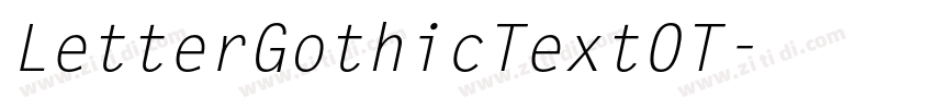 LetterGothicTextOT字体转换