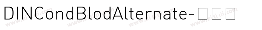 DINCondBlodAlternate字体转换