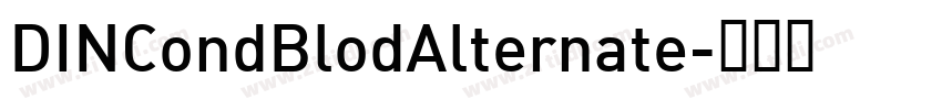 DINCondBlodAlternate字体转换
