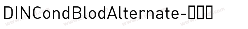 DINCondBlodAlternate字体转换