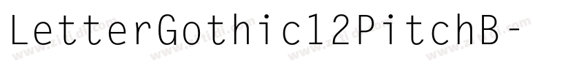 LetterGothic12PitchB字体转换