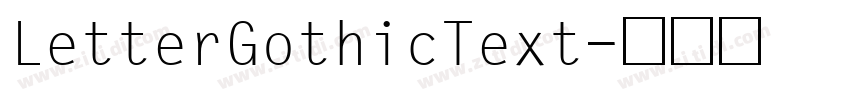 LetterGothicText字体转换