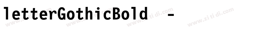 letterGothicBold字体字体转换