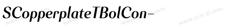 SCopperplateTBolCon字体转换