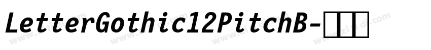 LetterGothic12PitchB字体转换
