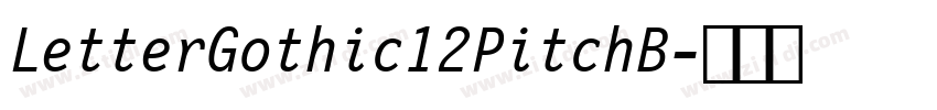 LetterGothic12PitchB字体转换