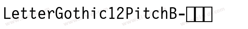 LetterGothic12PitchB字体转换