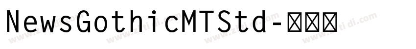 NewsGothicMTStd字体转换