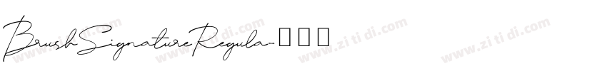 BrushSignatureRegula字体转换