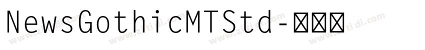 NewsGothicMTStd字体转换