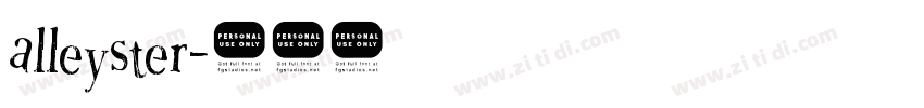 alleyster字体转换