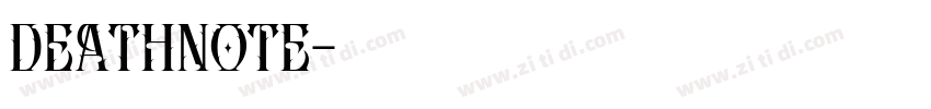 DEATHNOTE字体转换
