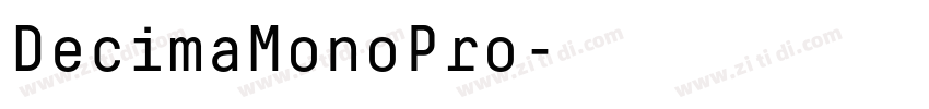 DecimaMonoPro字体转换