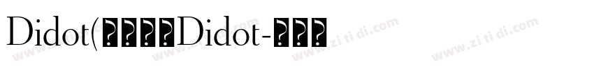 Didot(标准原版Didot字体转换