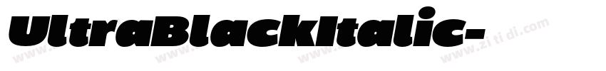 UltraBlackItalic字体转换