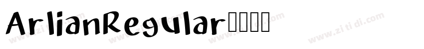 ArlianRegular字体转换