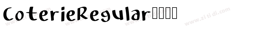 CoterieRegular字体转换