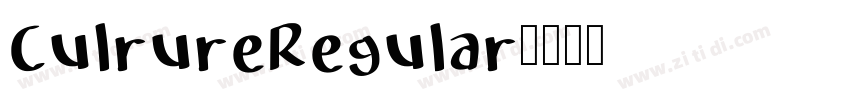 CulrureRegular字体转换
