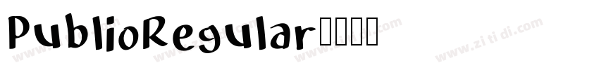 PublioRegular字体转换