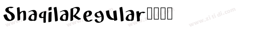 ShaqilaRegular字体转换