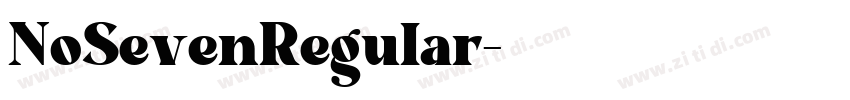NoSevenRegular字体转换