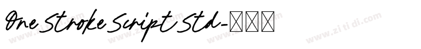 OneStrokeScriptStd字体转换