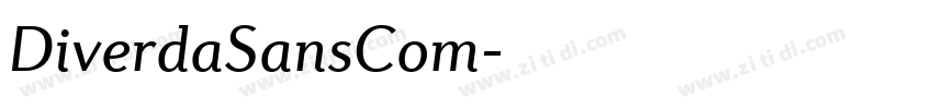 DiverdaSansCom字体转换